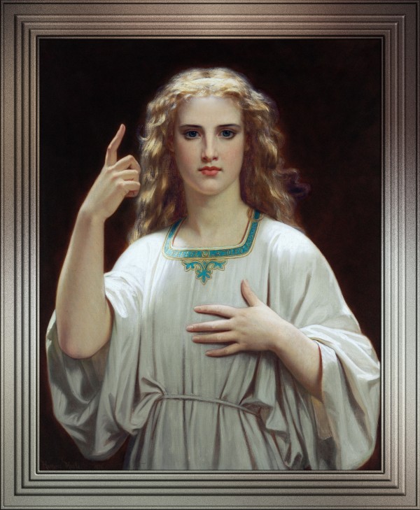 Faith by Hugues Merle Platinum Border by xzendor7